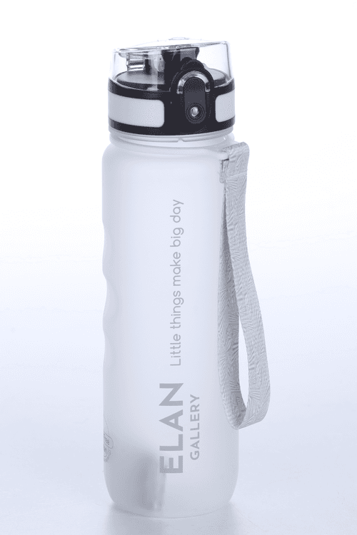 Бутылка д/воды Elan Gallery 6,5х6,5х23 см Style Matte с углублениями д/пальцев белая 500 мл