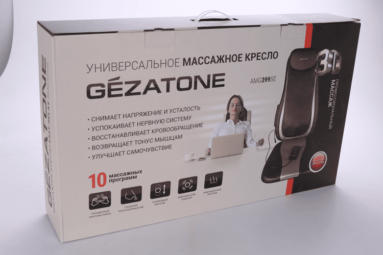 Массажная накидка на кресло с 10 режимами массажа AMG 399SE Gezatone (1301288)
