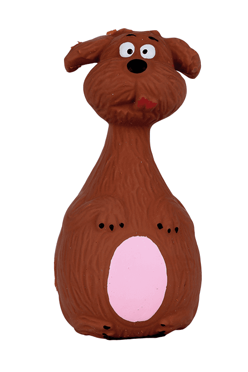 Игрушка Чистый котик д/собак собачка 13 см коричневый