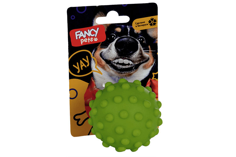 Игрушка д/животных FANCY PETS мячик ежик d=8,5 см зеленый
